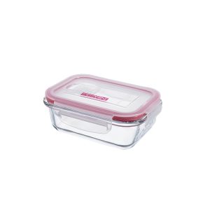 CONTENEDOR DE VIDRIO RECTANGULAR 380 ML.